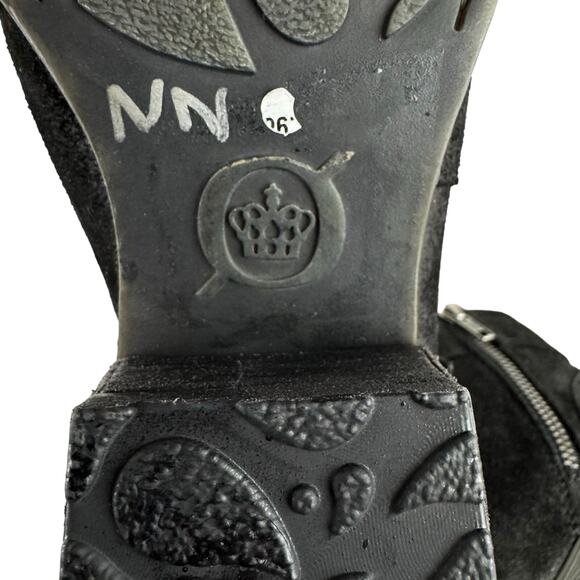 BORN MOROCCO LEATHER ANKLE BOOTIES IN BLACK DISTRESSED NWOB WOMEN'S SIZE 5.5 - Picture 11 of 14